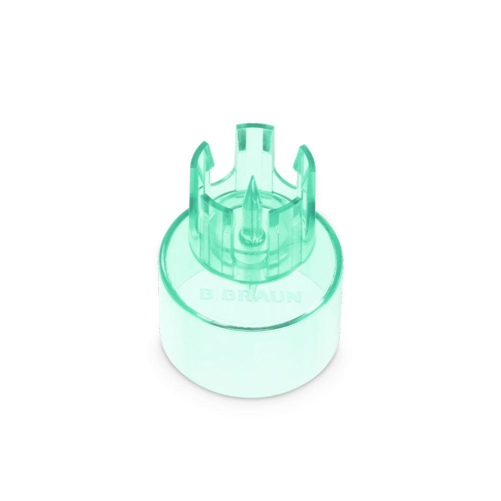 Transfer cap for transferring fluids between an Ecoflac® plus container and vials (cap diameter: 20 mm)- REF.No. 16401N