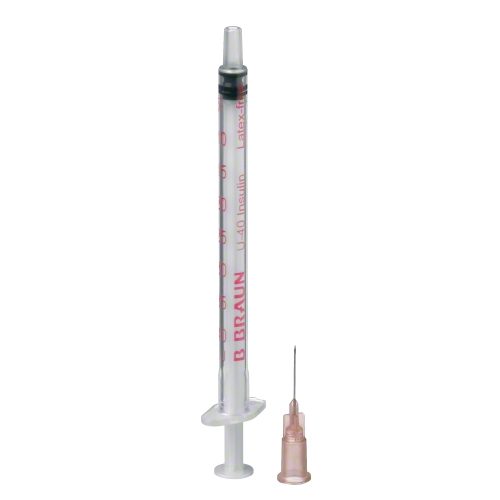 Insulin syringes for U 40 insulin with needle